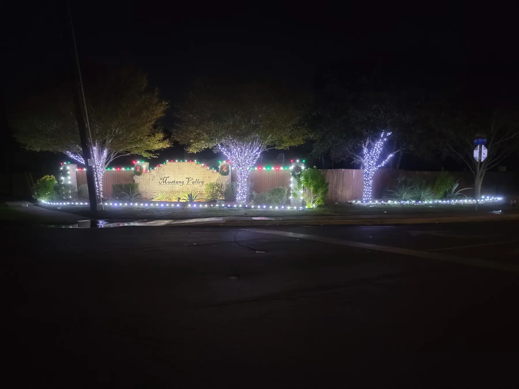 Large community holiday lighting display